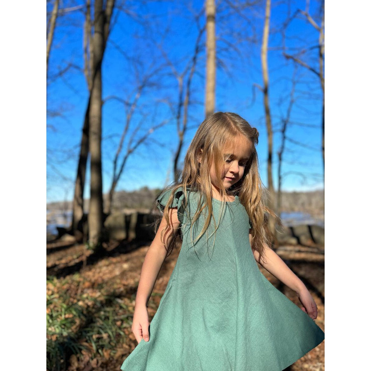 Vignette Teal Adaline Dress-VIGNETTE-Little Giant Kidz