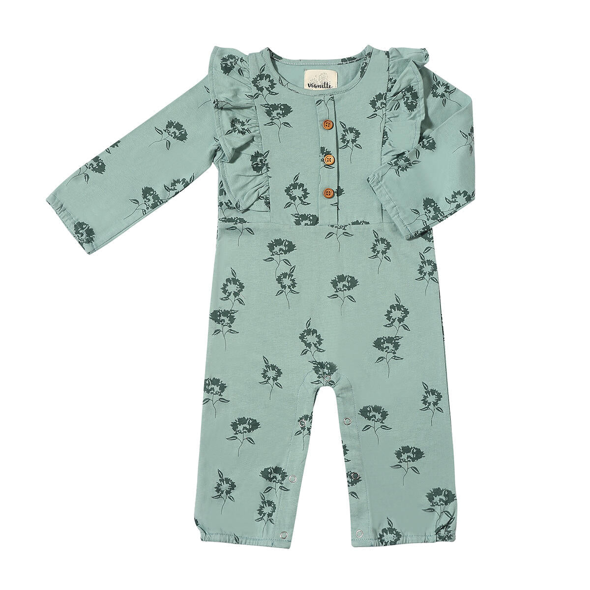 Vignette Teal Dandelion Alaya Romper-VIGNETTE-Little Giant Kidz