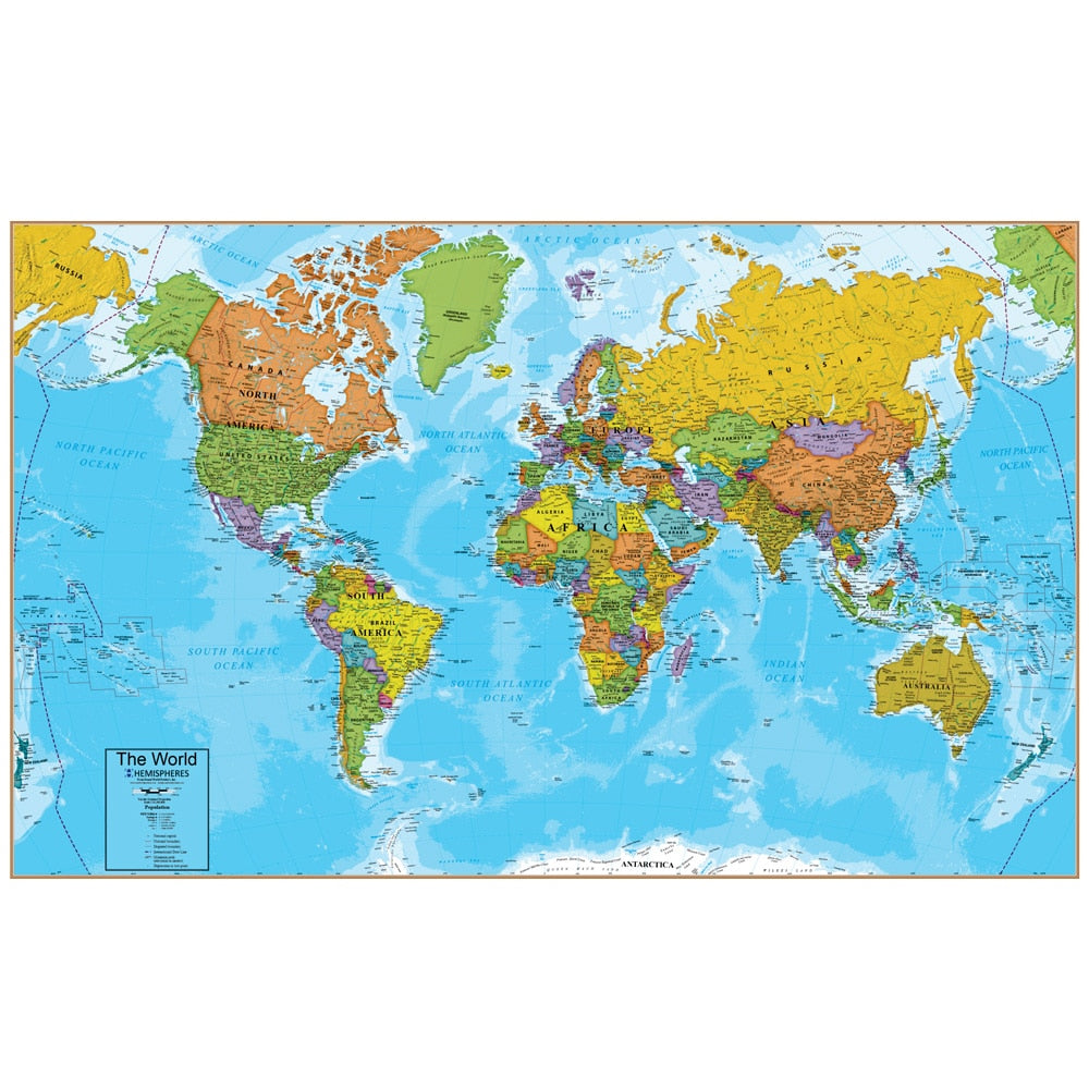 Waypoint Geographic World Interactive Wall Chart - Large