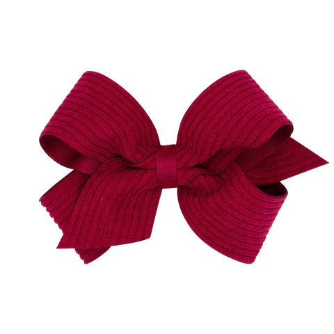 Wee Ones Medium Grosgrain Hair Bow with Wide Wale Corduroy Overlay-WEE ONES-Little Giant Kidz