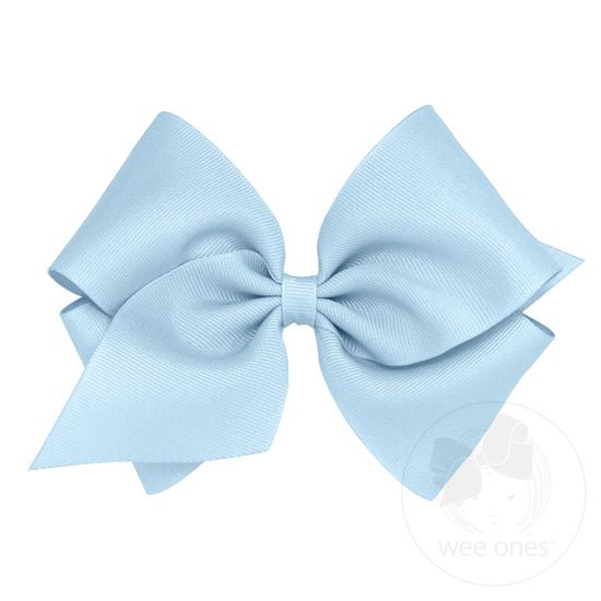 Wee Ones Mini King Classic Grosgrain Hair Bow (Plain Wrap)-WEE ONES-Little Giant Kidz