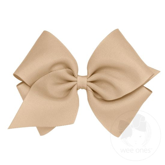 Wee Ones Mini King Classic Grosgrain Hair Bow (Plain Wrap)-WEE ONES-Little Giant Kidz