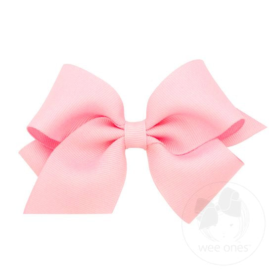 Wee Ones Small Classic Grosgrain Hair Bow (Plain Wrap)-WEE ONES-Little Giant Kidz