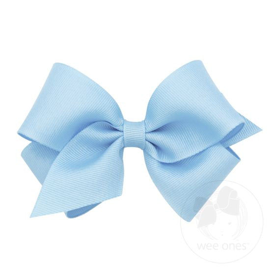 Wee Ones Small Classic Grosgrain Hair Bow (Plain Wrap)-WEE ONES-Little Giant Kidz