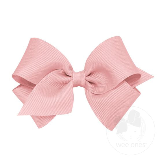 Wee Ones Small Classic Grosgrain Hair Bow (Plain Wrap)-WEE ONES-Little Giant Kidz