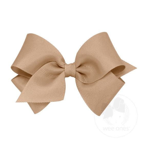 Wee Ones Small Classic Grosgrain Hair Bow (Plain Wrap)-WEE ONES-Little Giant Kidz