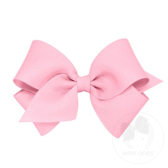 Wee Ones Small Classic Grosgrain Hair Bow (Plain Wrap)-WEE ONES-Little Giant Kidz