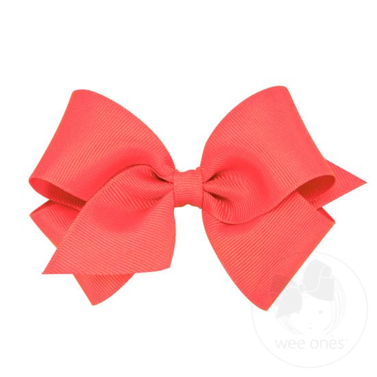 Wee Ones Small Classic Grosgrain Hair Bow (Plain Wrap)-WEE ONES-Little Giant Kidz