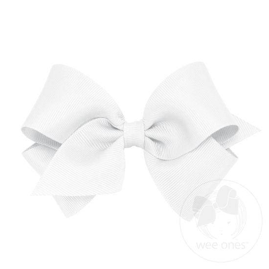 Wee Ones Small Classic Grosgrain Hair Bow (Plain Wrap)-WEE ONES-Little Giant Kidz