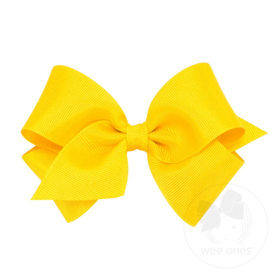 Wee Ones Small Classic Grosgrain Hair Bow (Plain Wrap)-WEE ONES-Little Giant Kidz