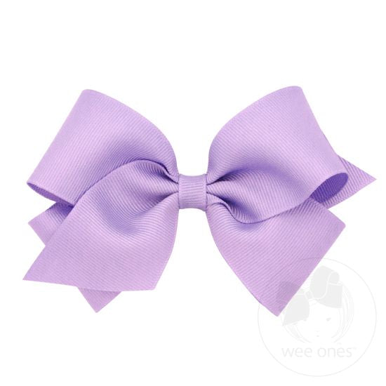 Wee Ones Small Classic Grosgrain Hair Bow (Plain Wrap)-WEE ONES-Little Giant Kidz