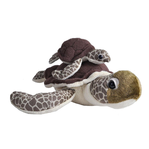 Wild Republic Mom Baby Green Sea Turtle- 12"-Wild Republic-Little Giant Kidz