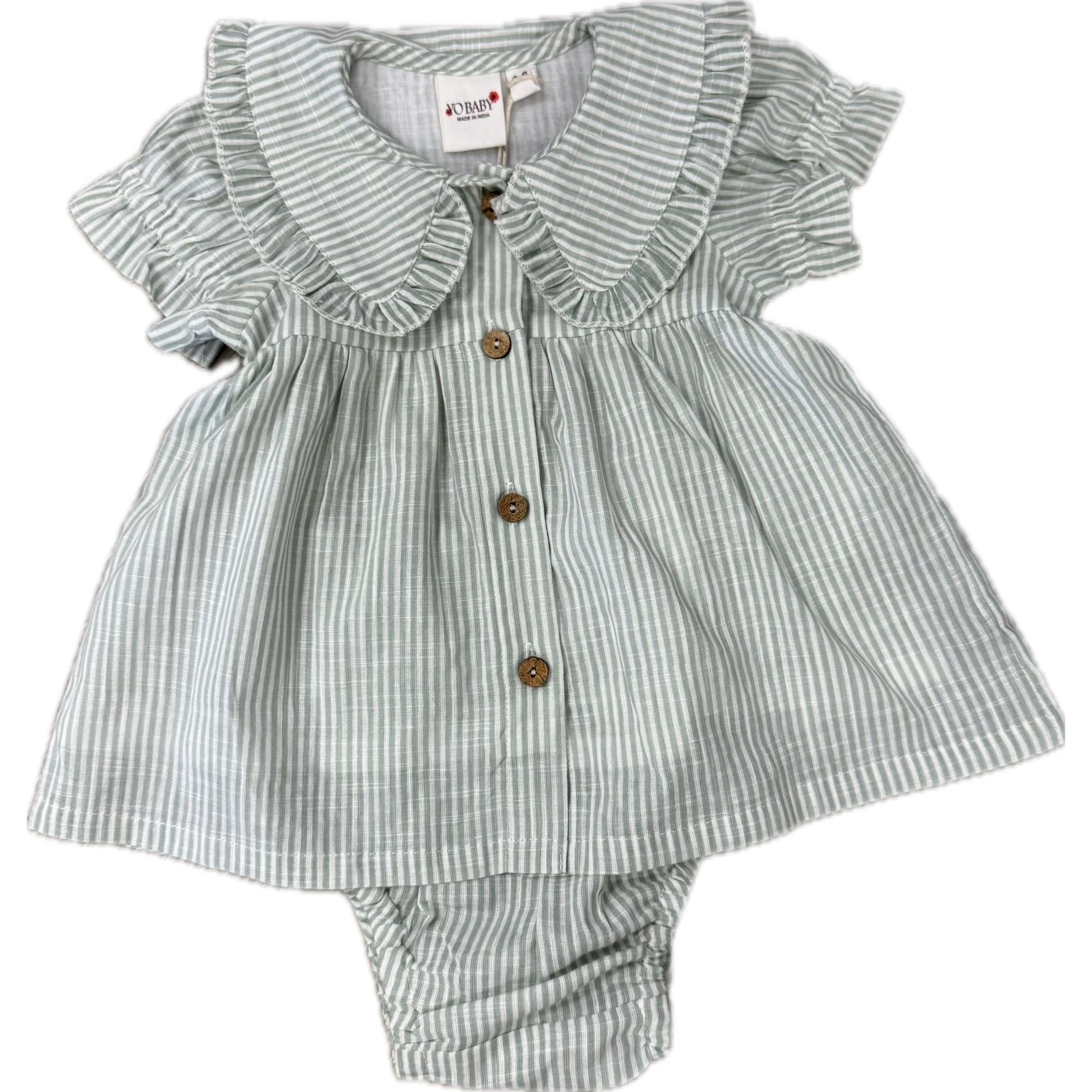 Yo Baby Jade Striped Dress-Yo Baby-Little Giant Kidz