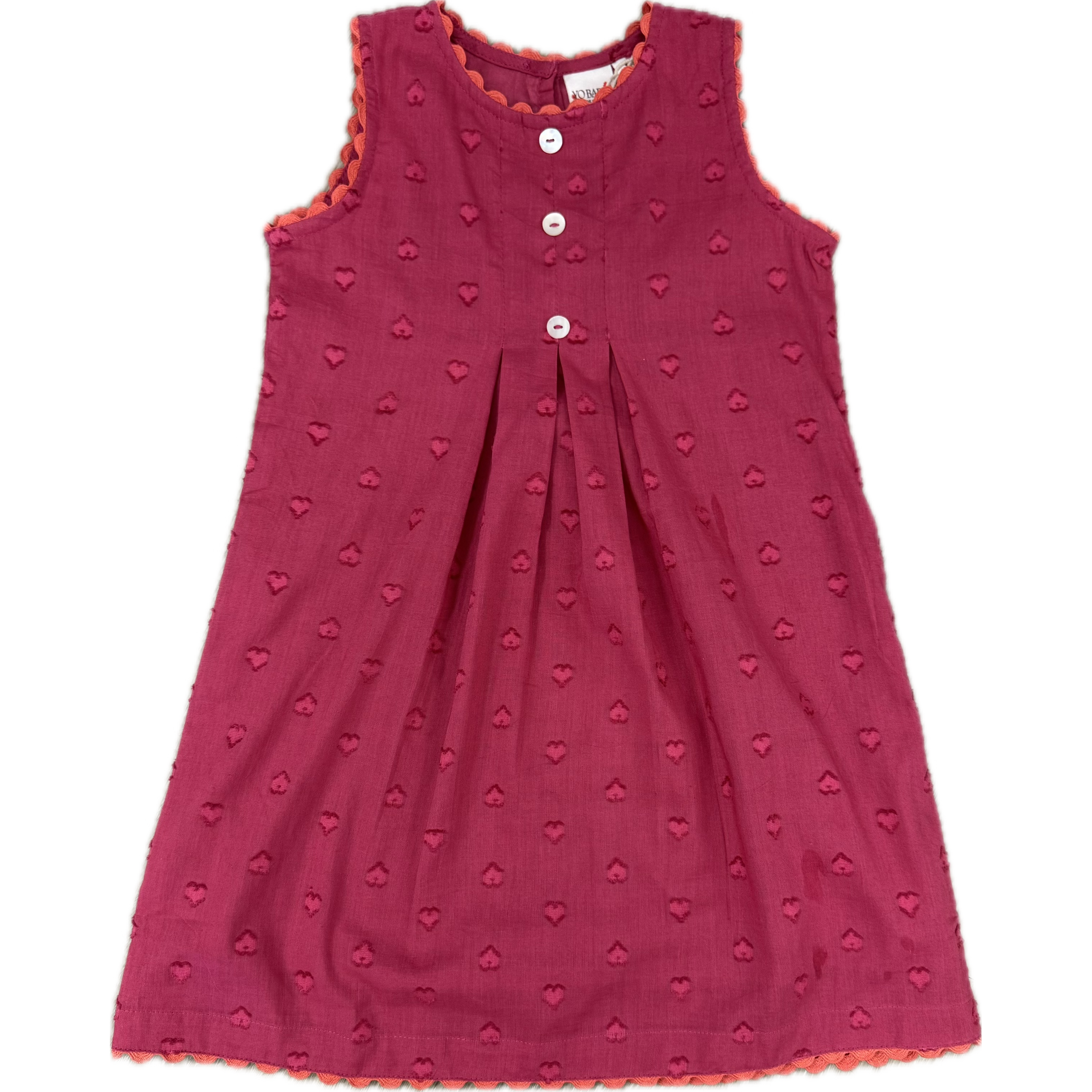 Yo Baby Rose Heart RicRac Dress-Yo Baby-Little Giant Kidz