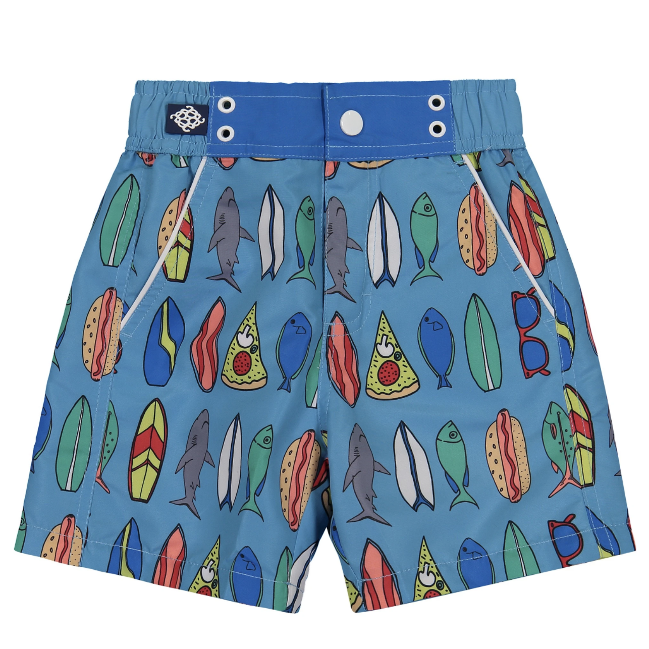 Andy & Evan Boys Fish Food Swim Bottoms UPF 50-ANDY & EVAN-Little Giant Kidz