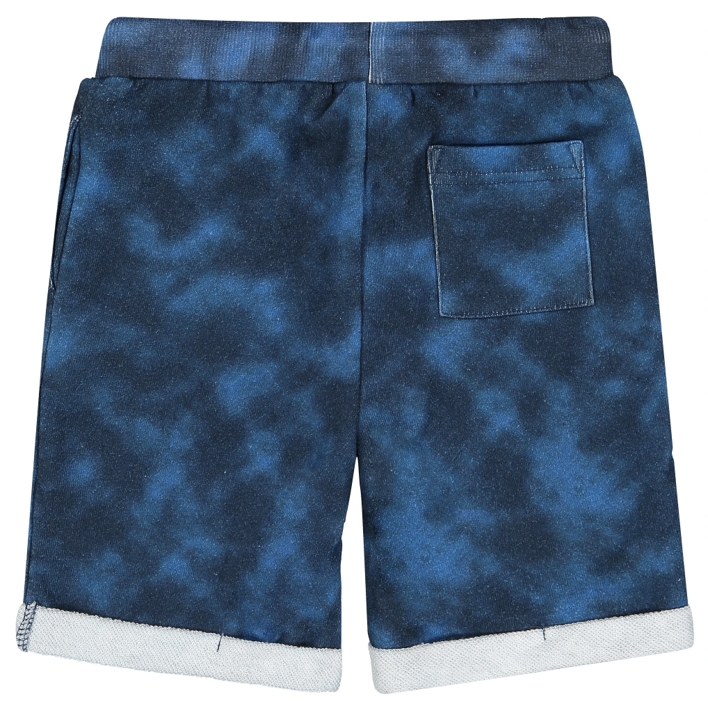 Andy & Evan Boys French Terry Shorts - Navy Tie Dye-ANDY & EVAN-Little Giant Kidz