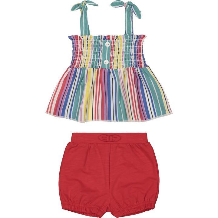 Andy & Evan Rainbow Stripe Tank Set-ANDY & EVAN-Little Giant Kidz