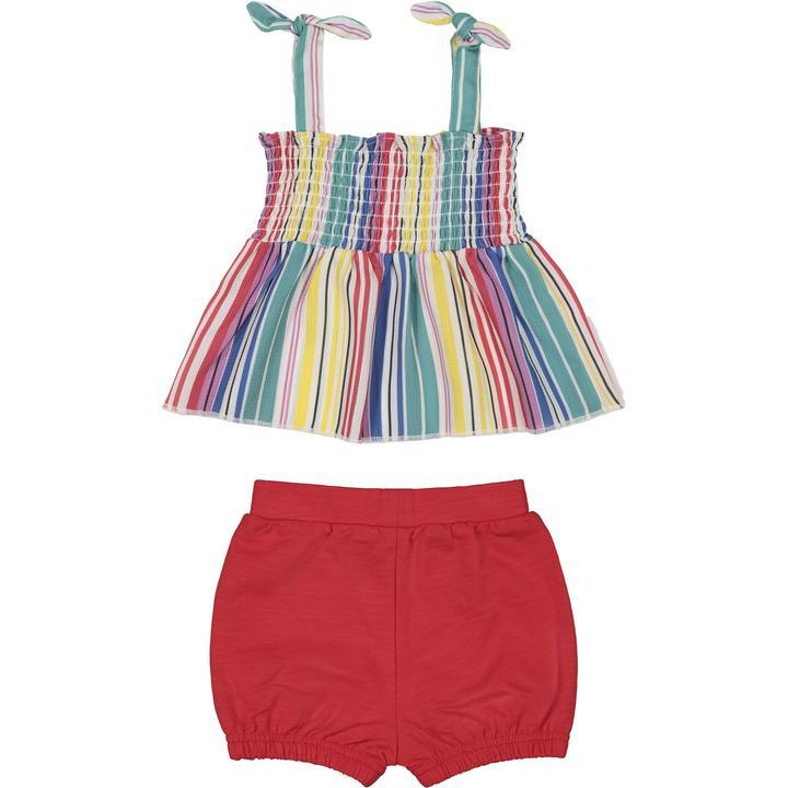 Andy & Evan Rainbow Stripe Tank Set-ANDY & EVAN-Little Giant Kidz