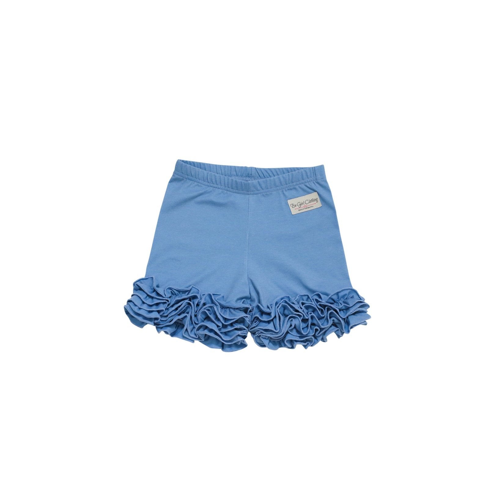 Be Girl Clothing Blue Bubblegum Ruffled Shorties-BE GIRL CLOTHING-Little Giant Kidz