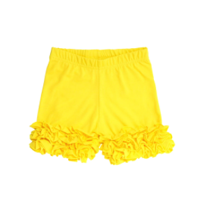 Be Girl Clothing Lemon Meringue Ruffled Shorties-BE GIRL CLOTHING-Little Giant Kidz