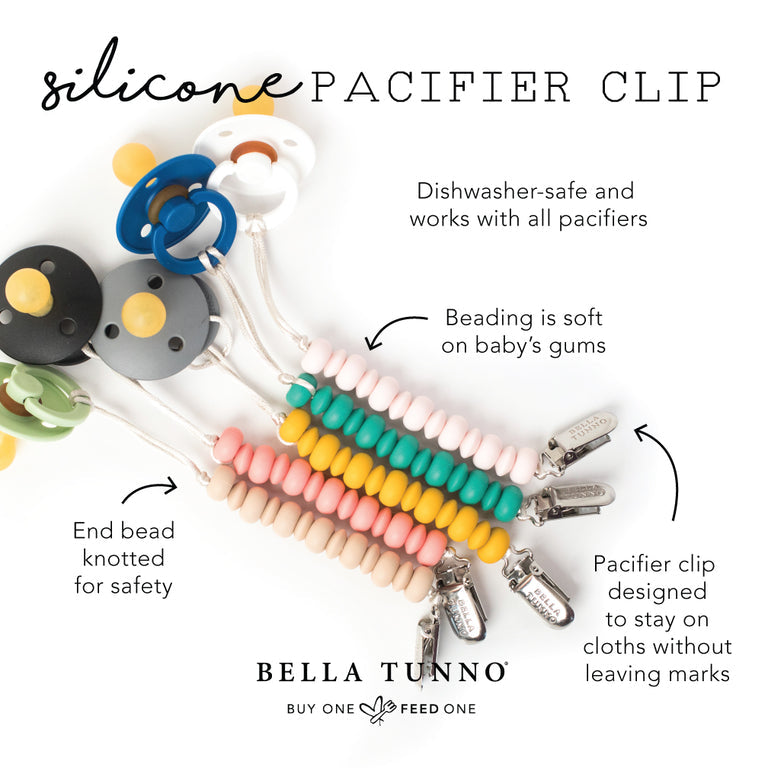 Bella Tunno Pacifier Clip - Pink-BELLA TUNNO-Little Giant Kidz