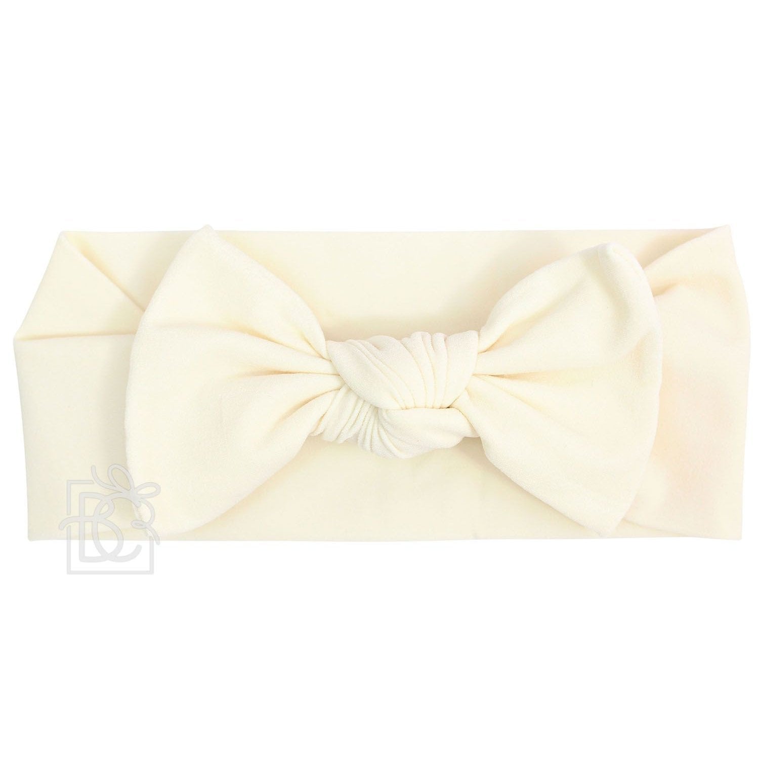 Beyond Creations Pantyhose Headband w/Square Knot Bow (0-3M)-BEYOND CREATIONS-Little Giant Kidz