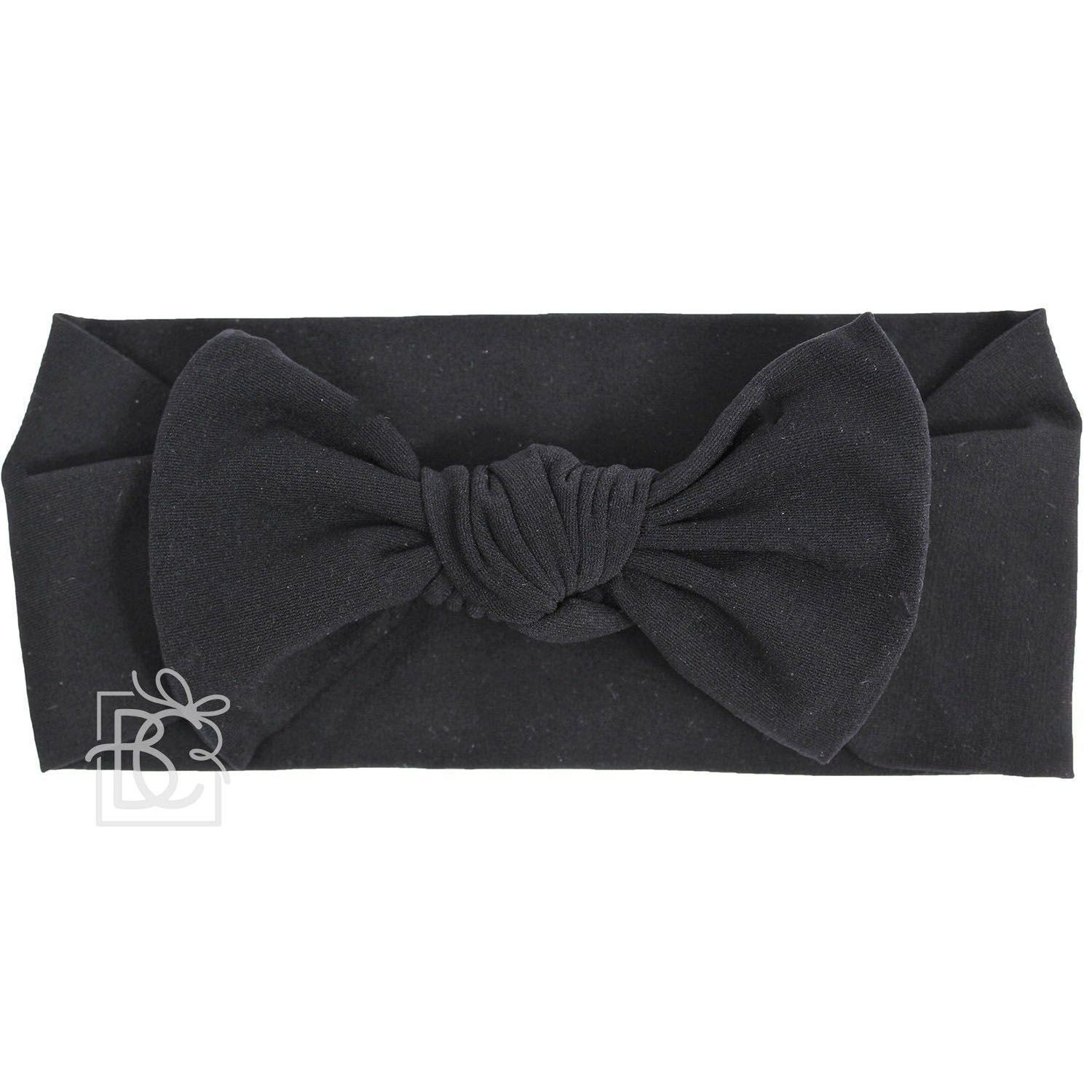 Beyond Creations Pantyhose Headband w/Square Knot Bow (0-3M)-BEYOND CREATIONS-Little Giant Kidz