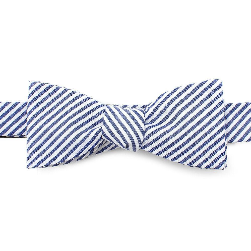 Blu & Blue Bow Tie Blue w/White Stripes-BLU & BLUE-Little Giant Kidz