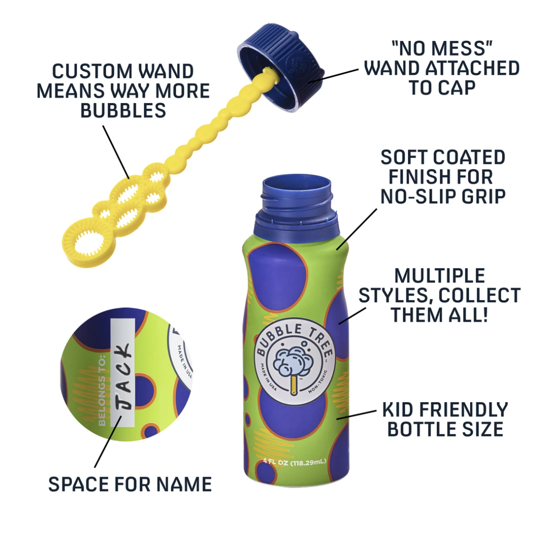 Bubble Tree Original Refillable Aluminum Bottles + Wands - Set of 2-Bubble Tree-Little Giant Kidz