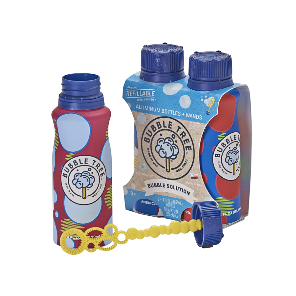 Bubble Tree Original Refillable Aluminum Bottles + Wands - Set of 2-Bubble Tree-Little Giant Kidz