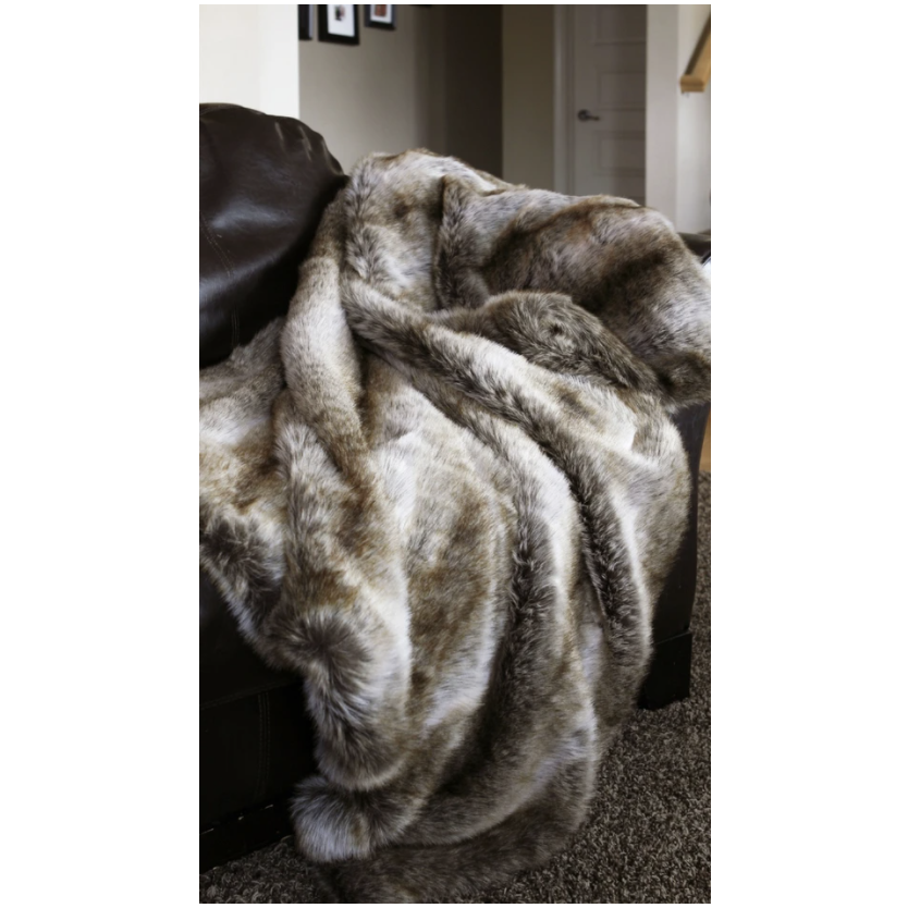 Carstens Chinchilla Faux Fur Throw-CARSTENS-Little Giant Kidz