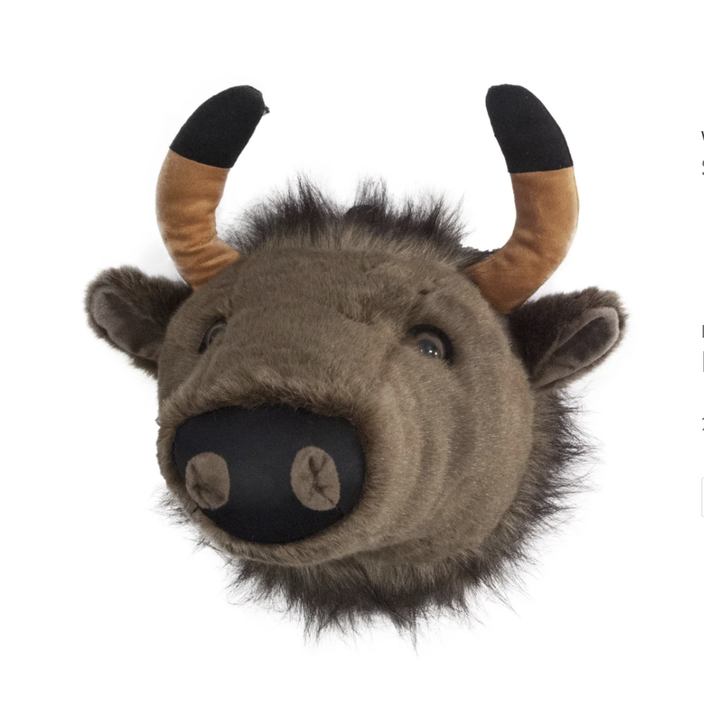 Carstens Plush Buffalo Trophy Head-CARSTENS-Little Giant Kidz