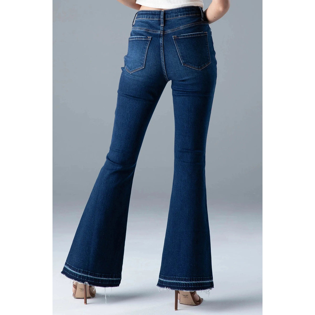 Tween Girls High Rise Cropped Flare Jeans