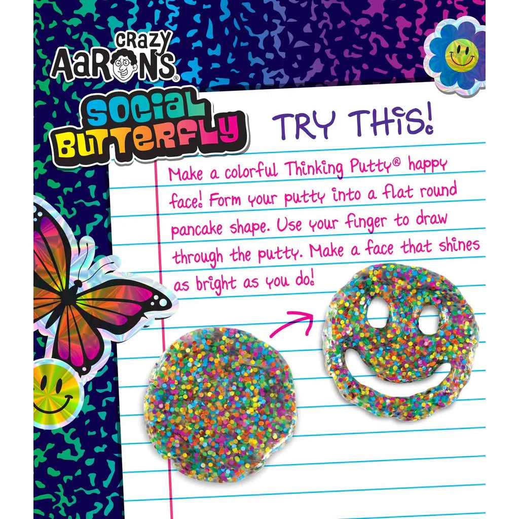 Crazy Aarons Social Butterfly Thinking Putty-CRAZY AARONS-Little Giant Kidz