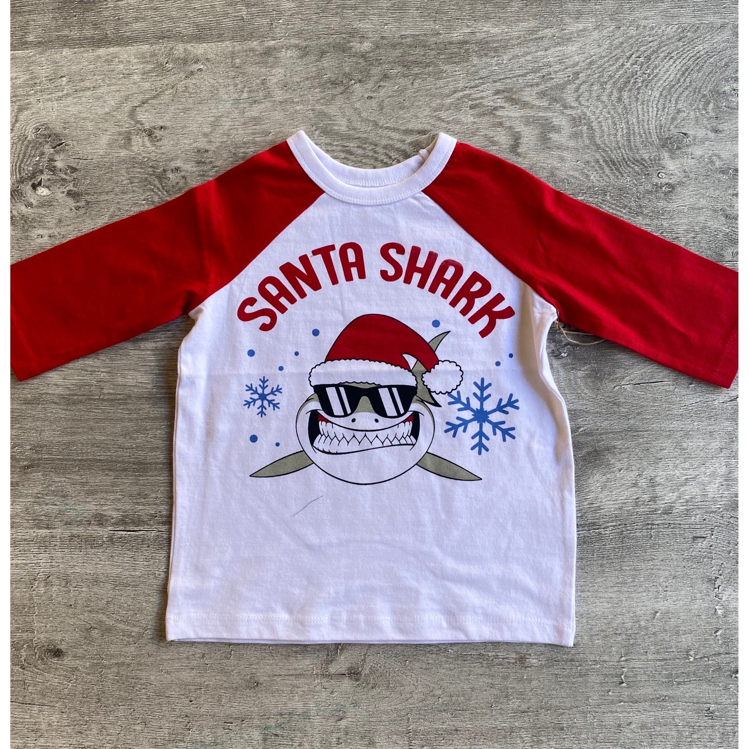 Crumbs Santa Shark Long Sleeve Tee-CRUMBS-Little Giant Kidz