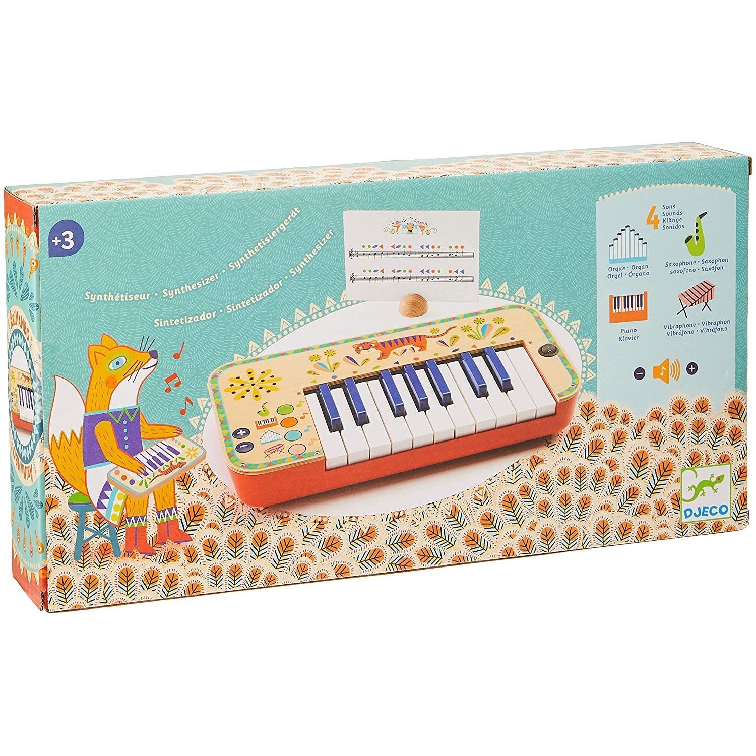 DJECO Animambo Synthesizer Musical Instrument Tan