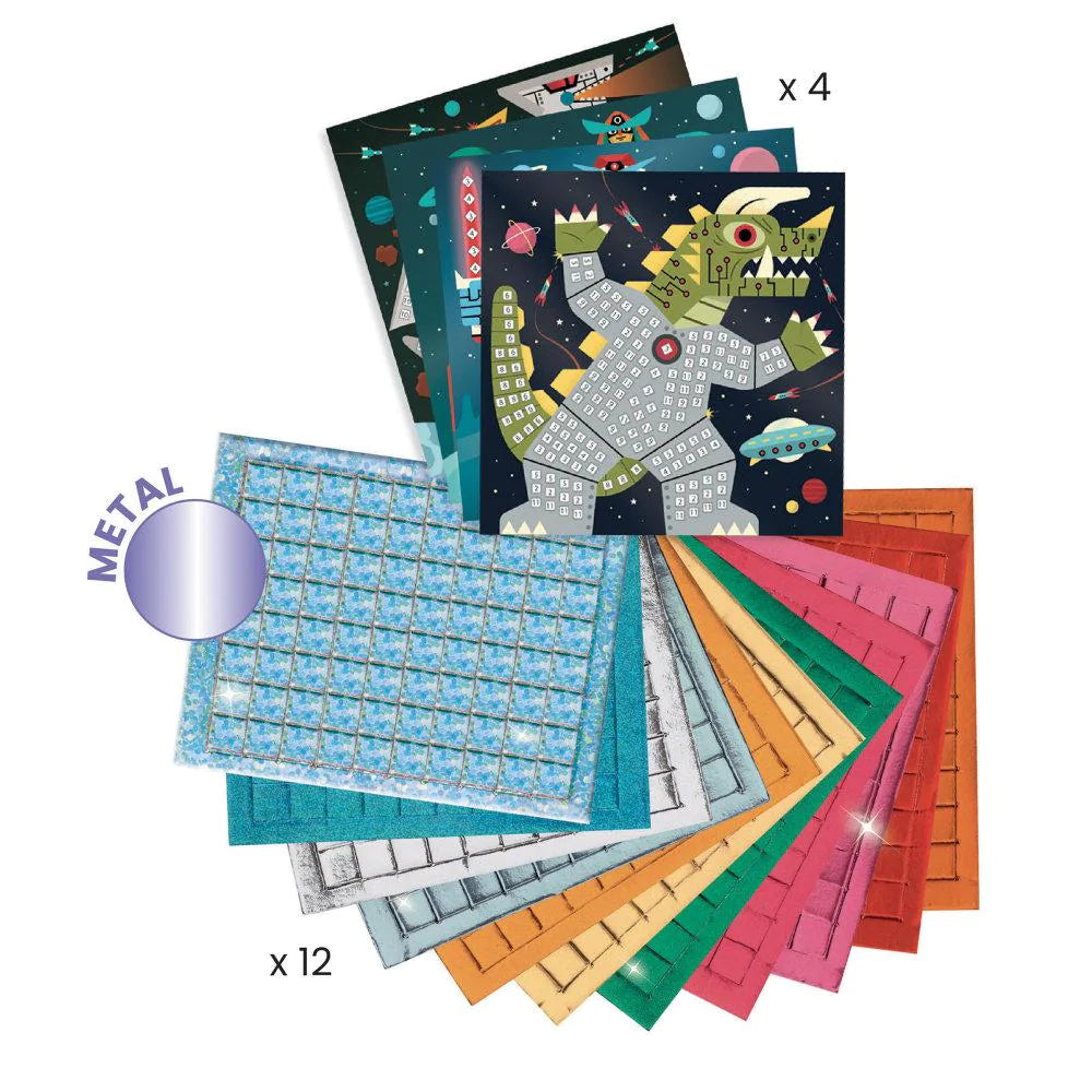 DJECO Le Grand Artist Mosaics Kit - Space Battle-DJECO-Little Giant Kidz