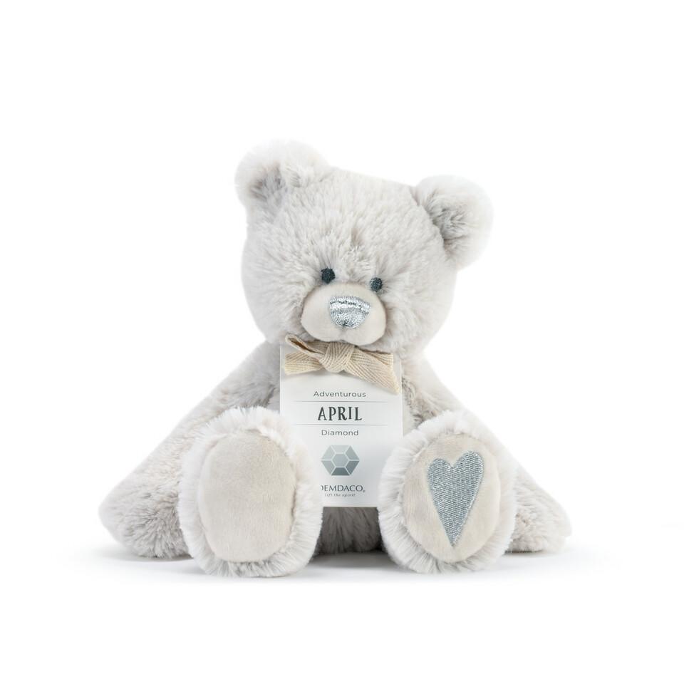 Demdaco Birthstone Bear - April-DEMDACO-Little Giant Kidz