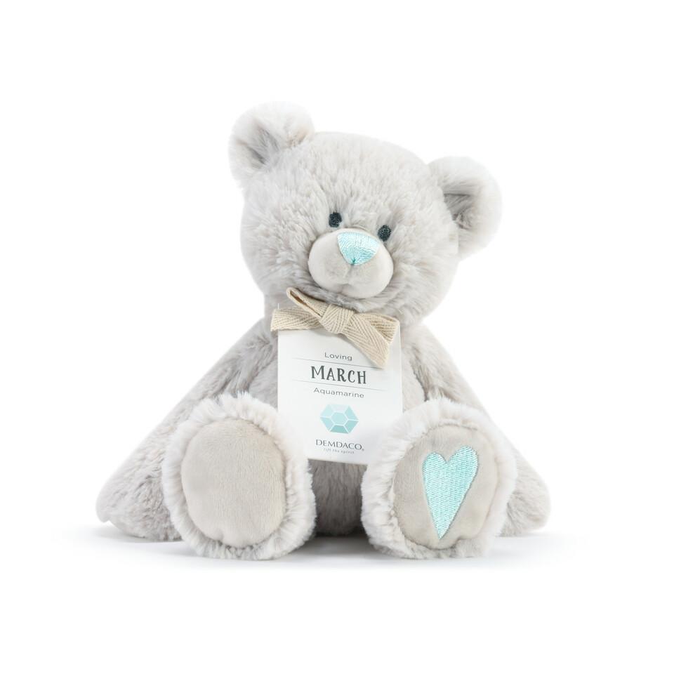 Demdaco Birthstone Bear - March-DEMDACO-Little Giant Kidz