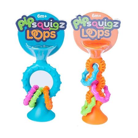 Fat Brain PipSquigz Loops - Bendy, Rattly, Chewy Suction Cup Toy-FATBRAIN-Little Giant Kidz