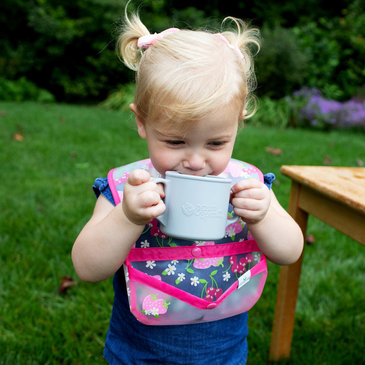 Green Sprouts Learning Cup Made From Silicone - Gray (12M+)-Green Sprouts-Little Giant Kidz