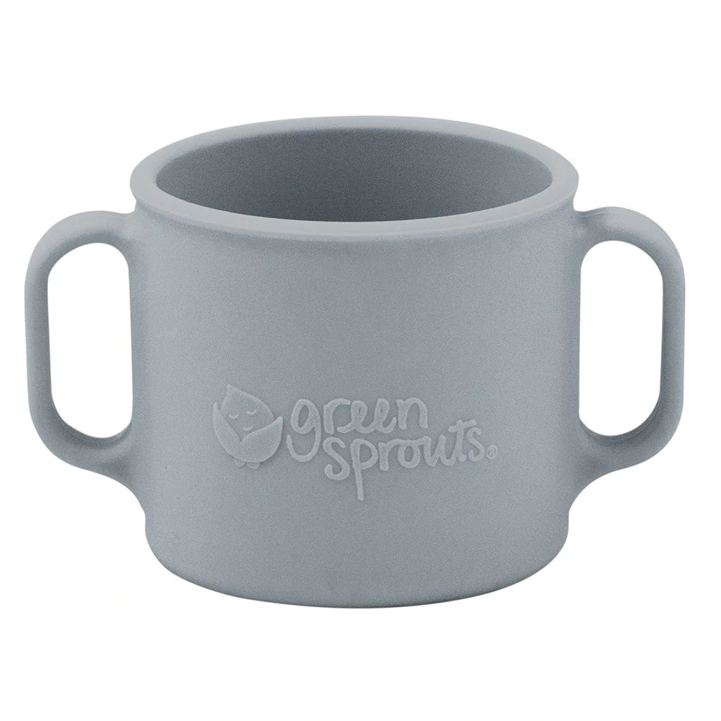 Green Sprouts Learning Cup Made From Silicone - Gray (12M+)-Green Sprouts-Little Giant Kidz