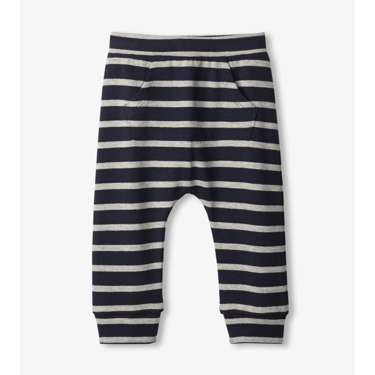 Hatley Navy and Grey Stripes Baby Kanga Pants - Solstice-HATLEY-Little Giant Kidz