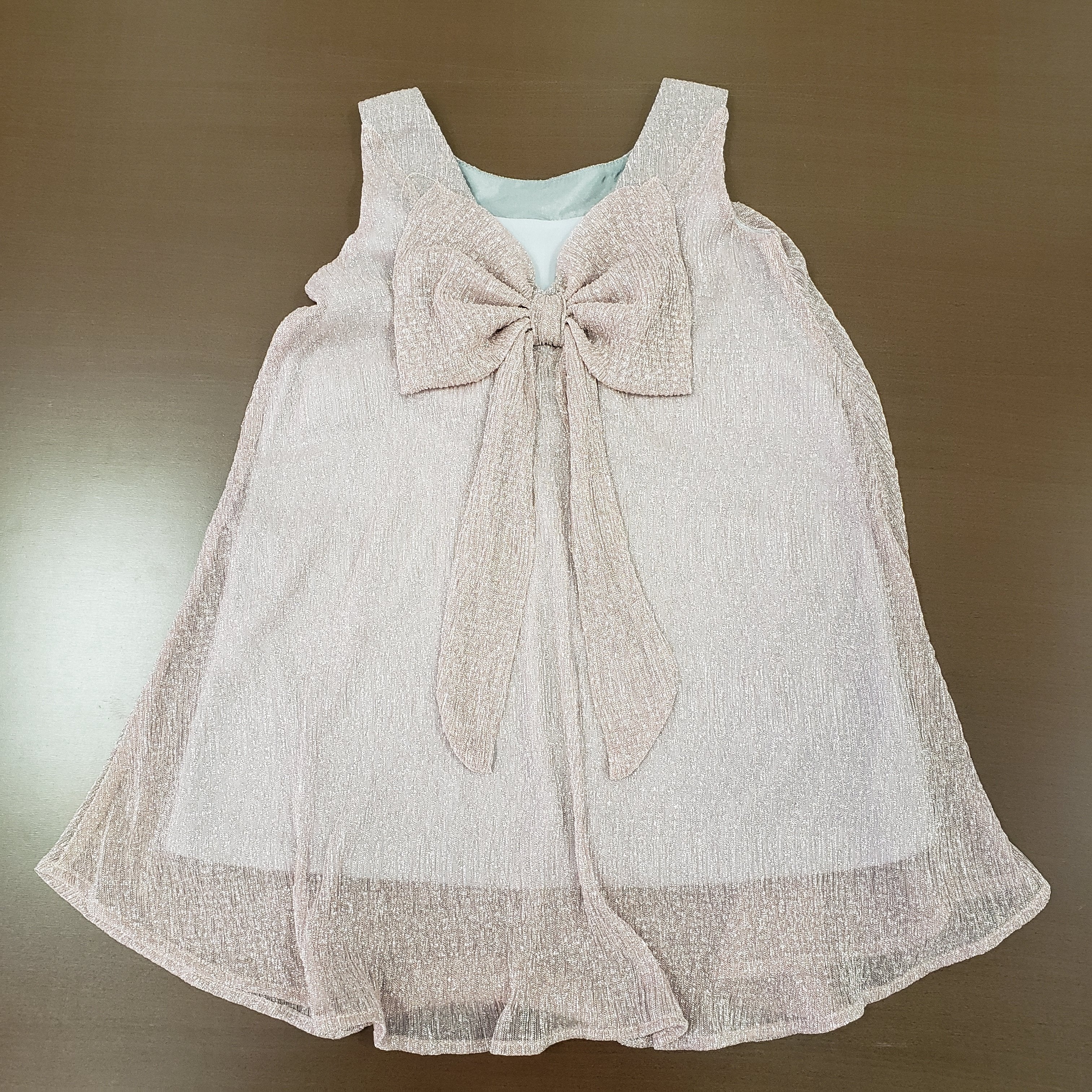 Isobella & Chloe Rose Gold Dazzling Darling Dress - Big Girl-ISOBELLA AND CHLOE-Little Giant Kidz