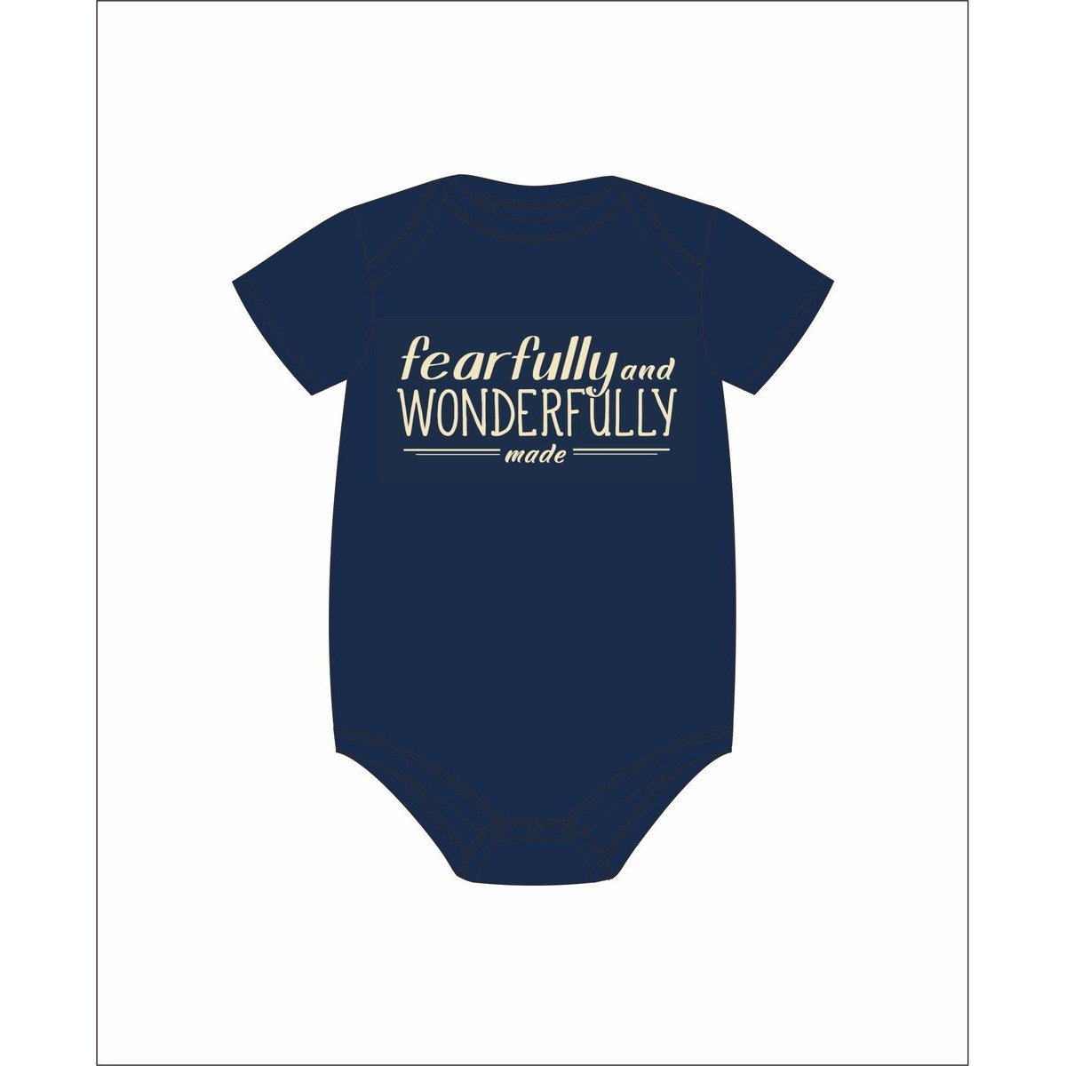 Jane Marie Kids Fearfully and Wonderfully Made Onesie-JANE MARIE-Little Giant Kidz