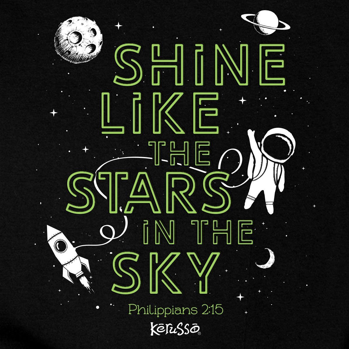 Kerusso Kidz Christian T-Shirt Shine Like A Star-Kerusso-Little Giant Kidz