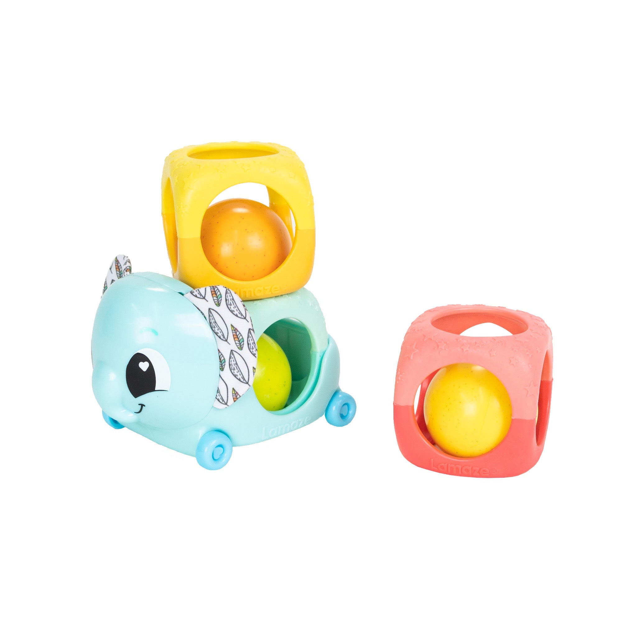 Lamaze Stack Rattle & Roll Blocks-FATBRAIN-Little Giant Kidz