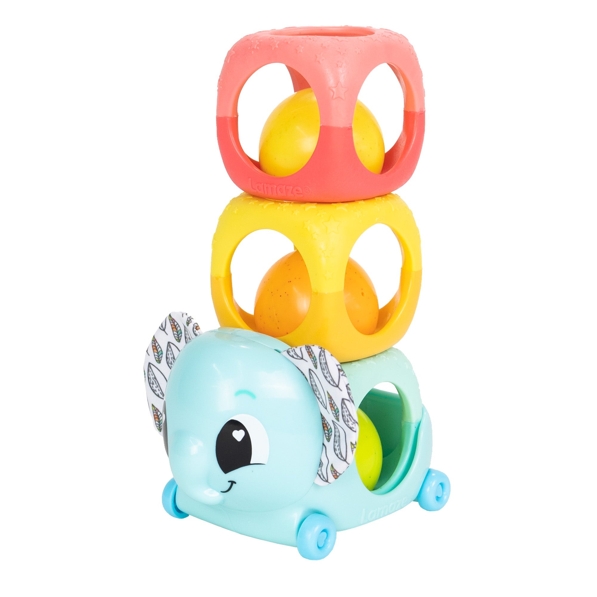 Lamaze Stack Rattle & Roll Blocks-FATBRAIN-Little Giant Kidz