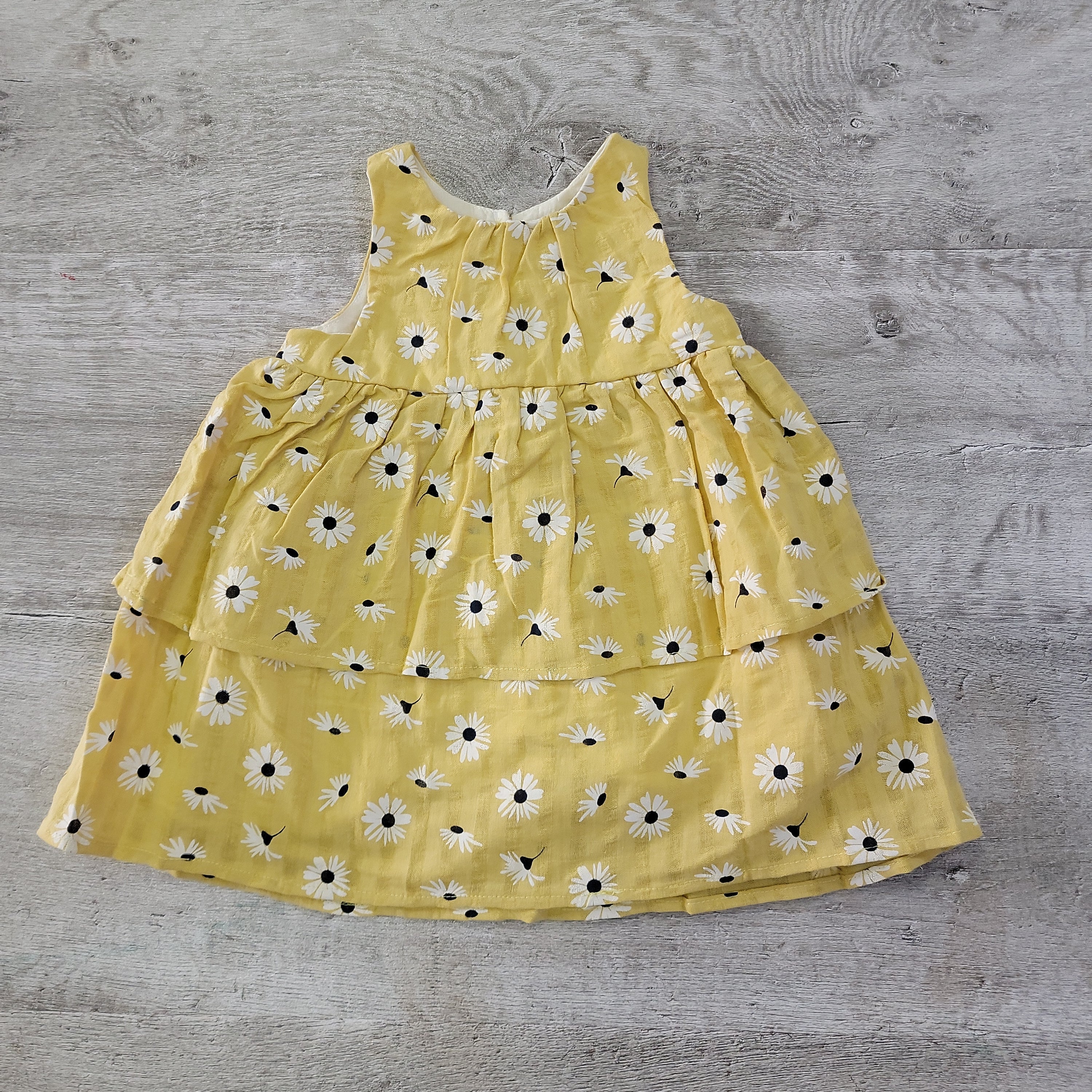 Mabel + Honey Daisies and Me Woven Dress - Yellow-MABEL+HONEY-Little Giant Kidz