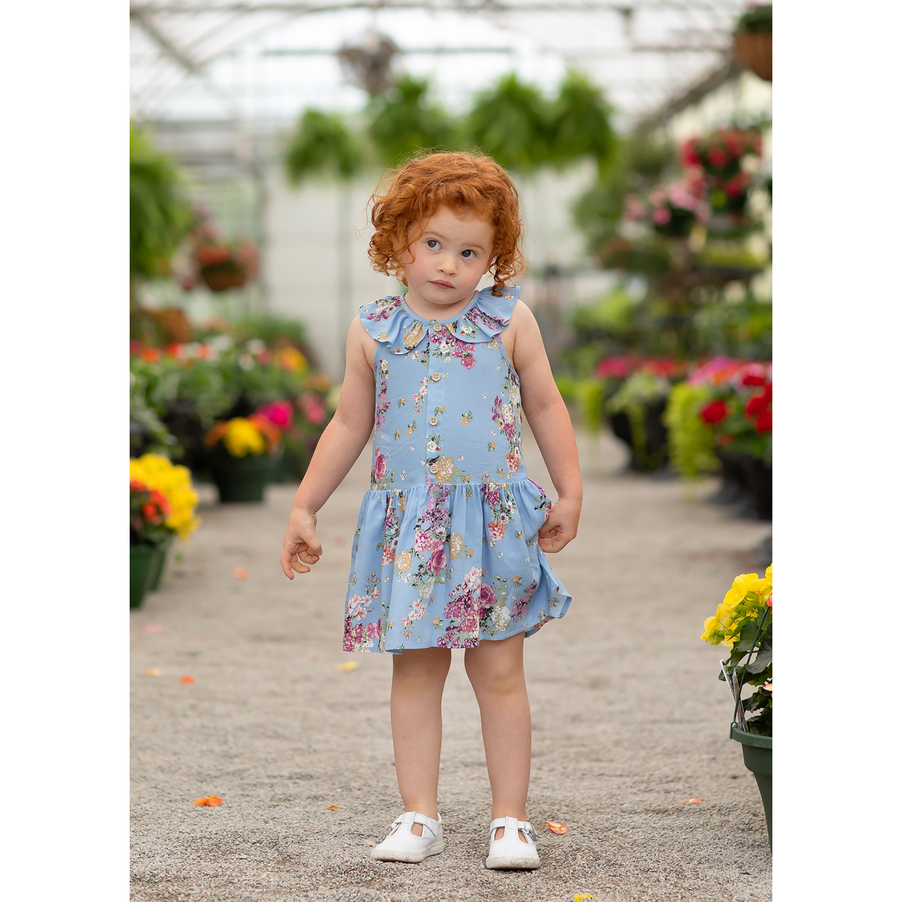 Mabel + Honey Duchess Floral Sleeveless Rayon Dress-MABEL+HONEY-Little Giant Kidz